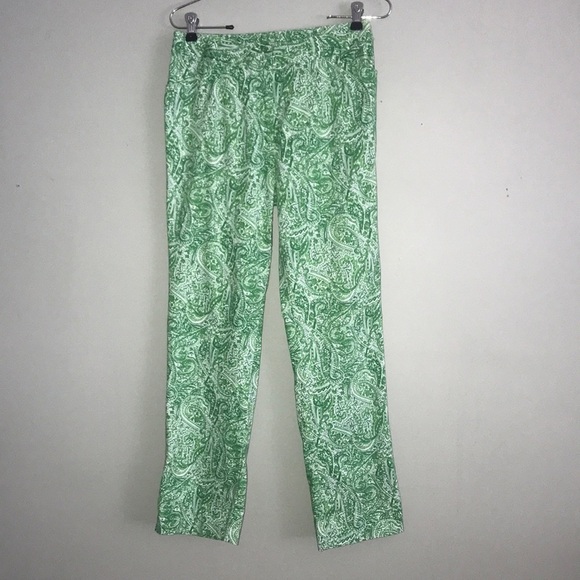 Appleseed’s Green Paisley Pants Size 6​​​​ - Picture 1 of 6